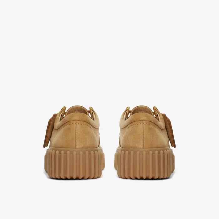 Torhill Bee Light Tan Nubuck Women Clarks Platforms