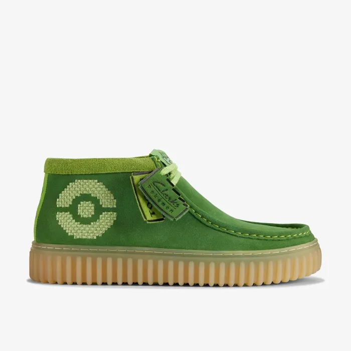 Torhill Explore X Pokmon Green Suede WomenMen Clarks Boots and Booties