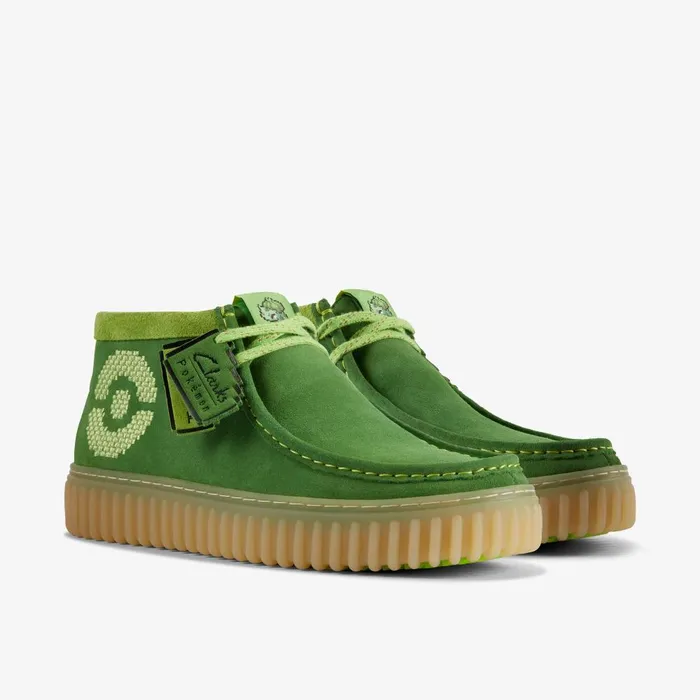 Torhill Explore X Pokmon Green Suede WomenMen Clarks Boots and Booties