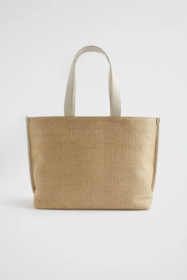 Tote Bags Woman Seed Heritage Raffia Tote Stone Natural