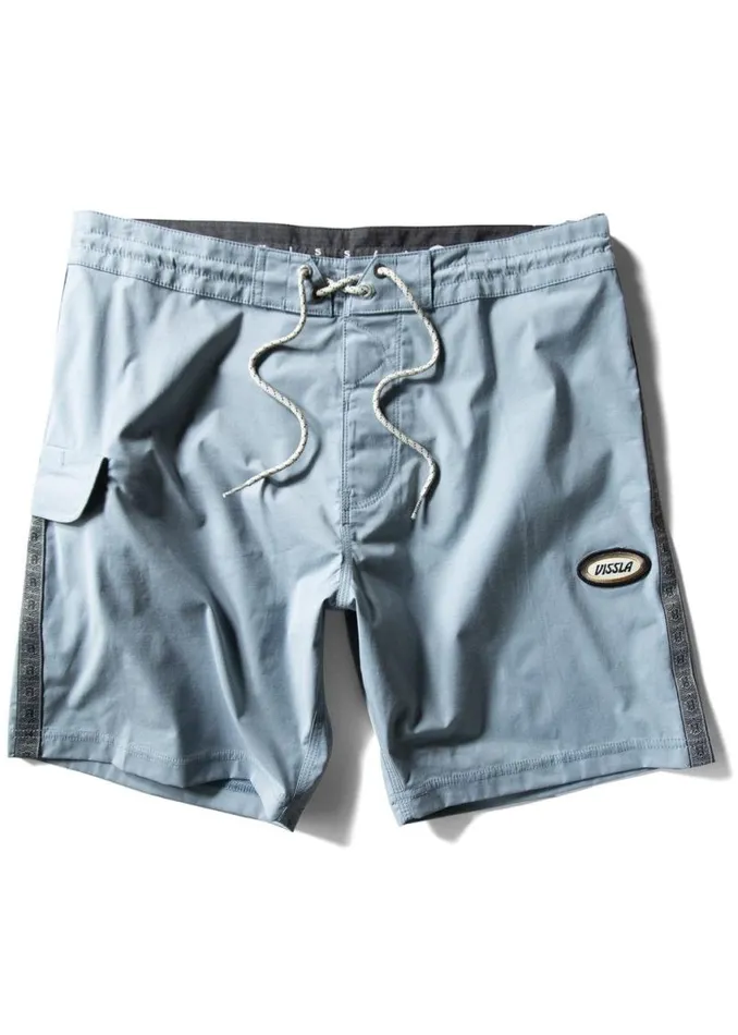 Trip Out 175quot Boardshort Light Slate Men Vissla Boardshorts