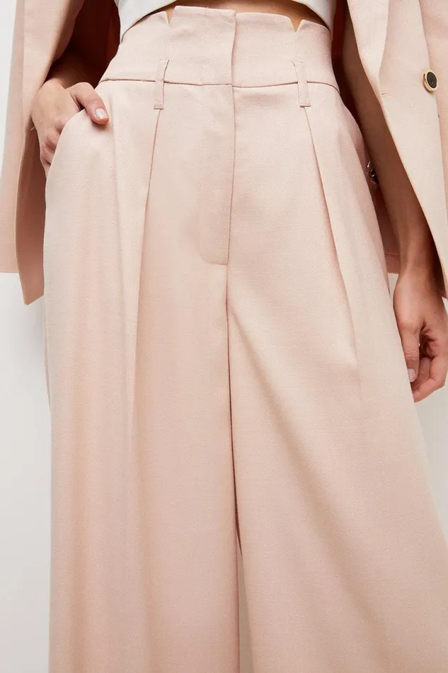 Trousers Women Karen Millen Relaxed Tailored High Waist Wide Leg Trousers