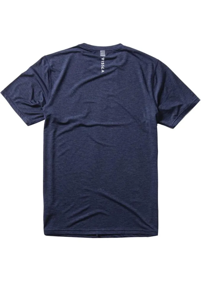 Twisted Eco Short Sleeve Sun Shirt Dark Navy Heather Men Vissla Wetsuits