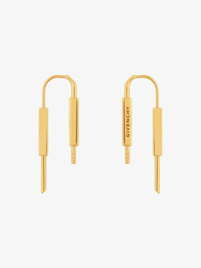 U Lock Earrings In Metal Golden Yellow WomenMen Givenchy Jewelry
