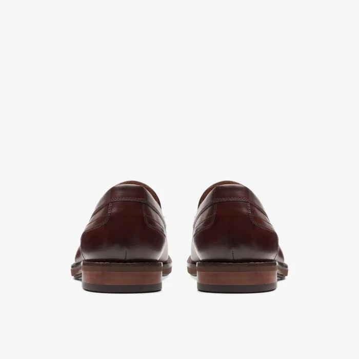 Un Hugh Step Brown Leather Men Clarks Dress Shoes
