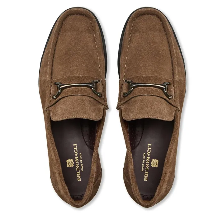 Veneto Bit Slip On LoaferTaupe Suede Men Bruno Magli Loafers and Slipons