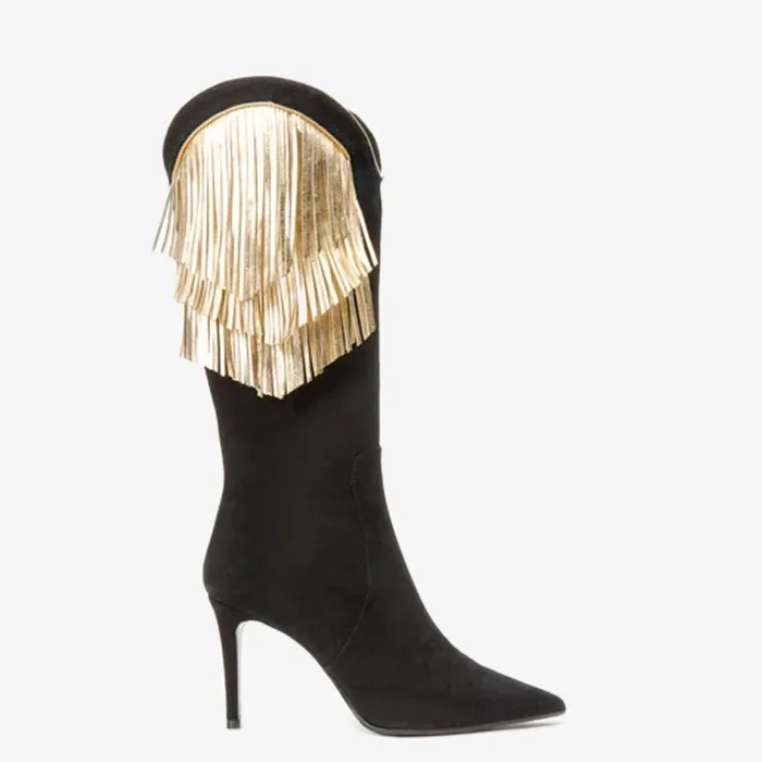 Vinci Leather Boots and Booties The Vienna Black Suede Leather Knee High Boot 8211 Women Vinci Leather Boots and Booties The Vienna Black Suede Leather Knee High Boot 8211 Women