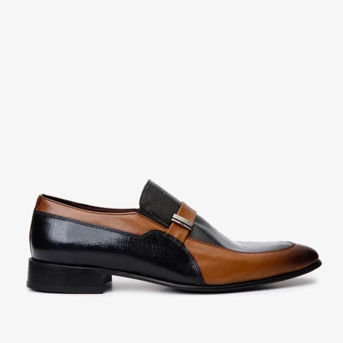 Vinci Leather Dress Shoes The Kazablanka Brown and Navy Leather Bit Loafer Shoe 8211 Men Vinci Leather Dress Shoes The Kazablanka Brown and Navy Leather Bit Loafer Shoe 8211 Men