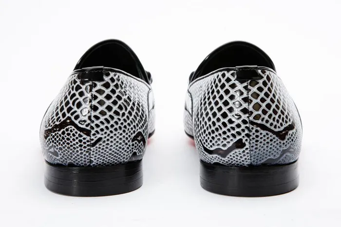 Vinci Leather Dress Shoes The Milano BlackWhite Shoe Bit Loafer Shoe 8211 Men