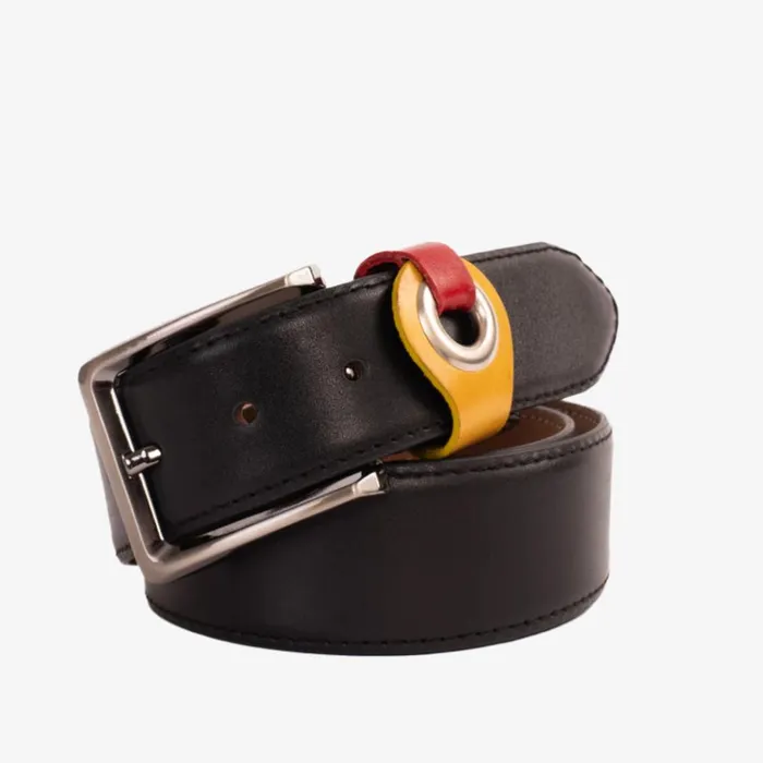 Vinci Leather Leather Belts The Jackie Black Leather Belt 8211 Men