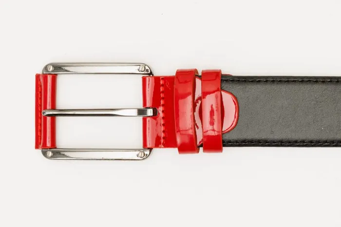 Vinci Leather Leather Belts The Maratea Black and Red Leather Belt 8211 Men