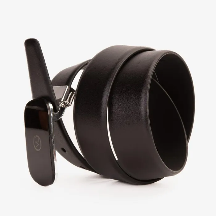 Vinci Leather Leather Belts The Marzano Black Color Calfskin Belt 8211 Men