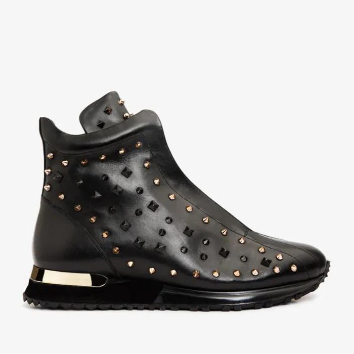 Vinci Leather Sneakers The Infanta HighTop Black Spike Leather Sneaker Limited Edition 8211 Men Vinci Leather Sneakers The Infanta HighTop Black Spike Leather Sneaker Limited Edition 8211 Men
