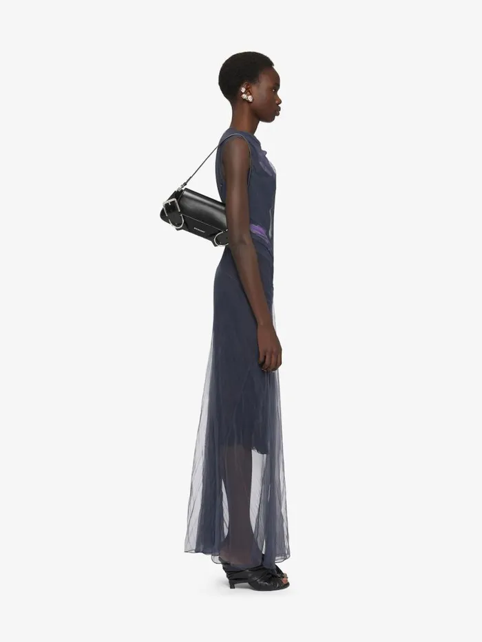 Voyou Shoulder Flap Bag In Box Leather Black Women Givenchy Shoulder Bags