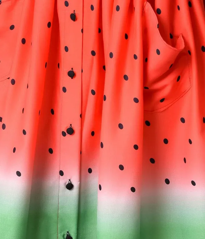 Watermelon Ombre Button Up Elora Swing Skirt Clothing Unique Vintage Skirts