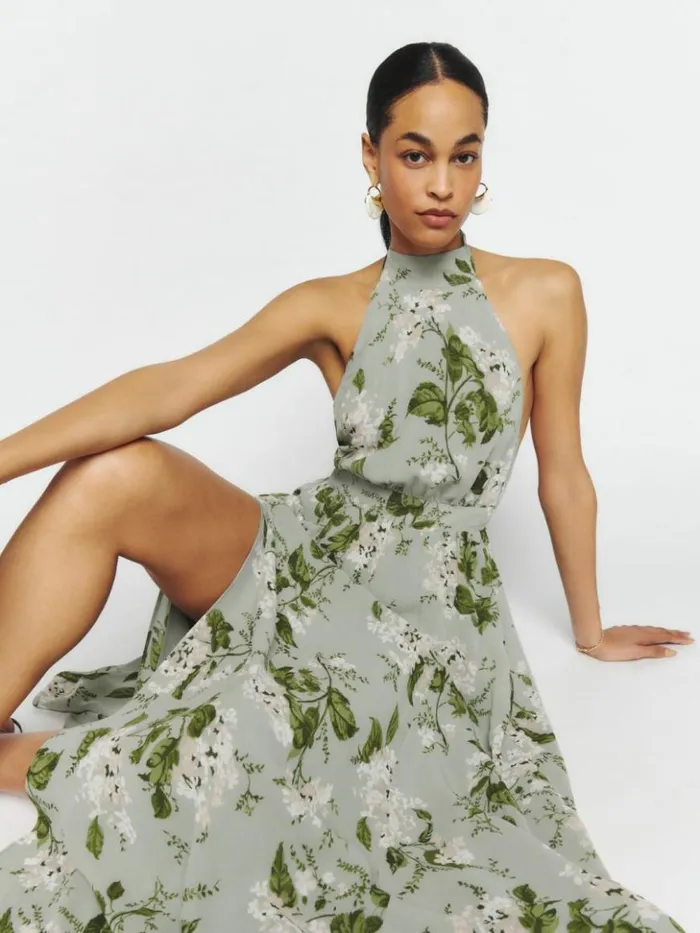 Weddings The Reformation Andee Dress Tea Garden