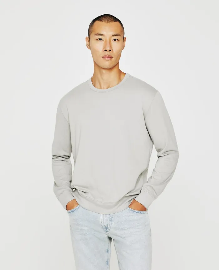 Wesley Pullover Silver Grey Men AG Jeans Tees