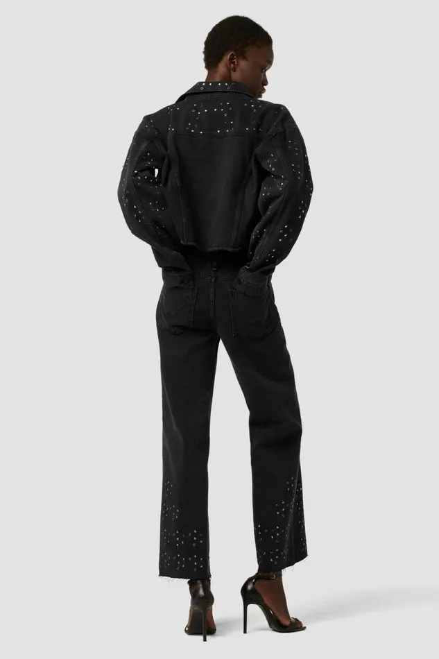 Wide Leg Women Hudson Jeans Rosie HighRise Wide Leg Ankle Jean Black Glitter Wide Leg Women Hudson Jeans Rosie HighRise Wide Leg Ankle Jean Black Glitter