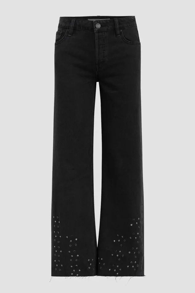 Wide Leg Women Hudson Jeans Rosie HighRise Wide Leg Ankle Jean Black Glitter Wide Leg Women Hudson Jeans Rosie HighRise Wide Leg Ankle Jean Black Glitter