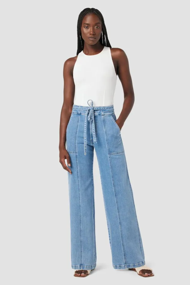 Wide Leg Women Hudson Jeans Tie Waist Wide Leg Trouser Stardom Wide Leg Women Hudson Jeans Tie Waist Wide Leg Trouser Stardom