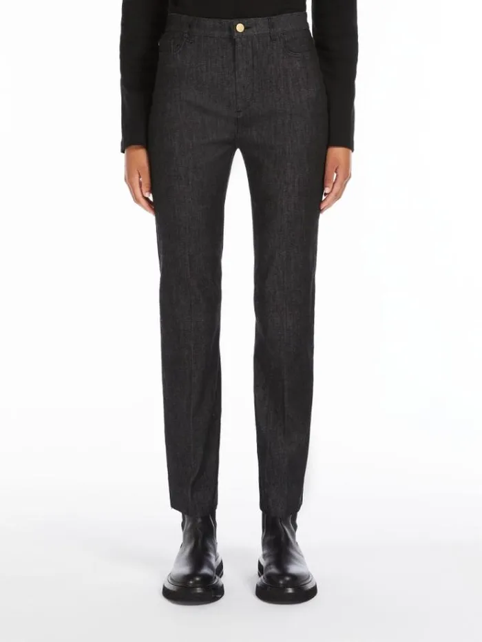 Woman 5pocket Denim Trousers Midnightblue Maxmara Trousers