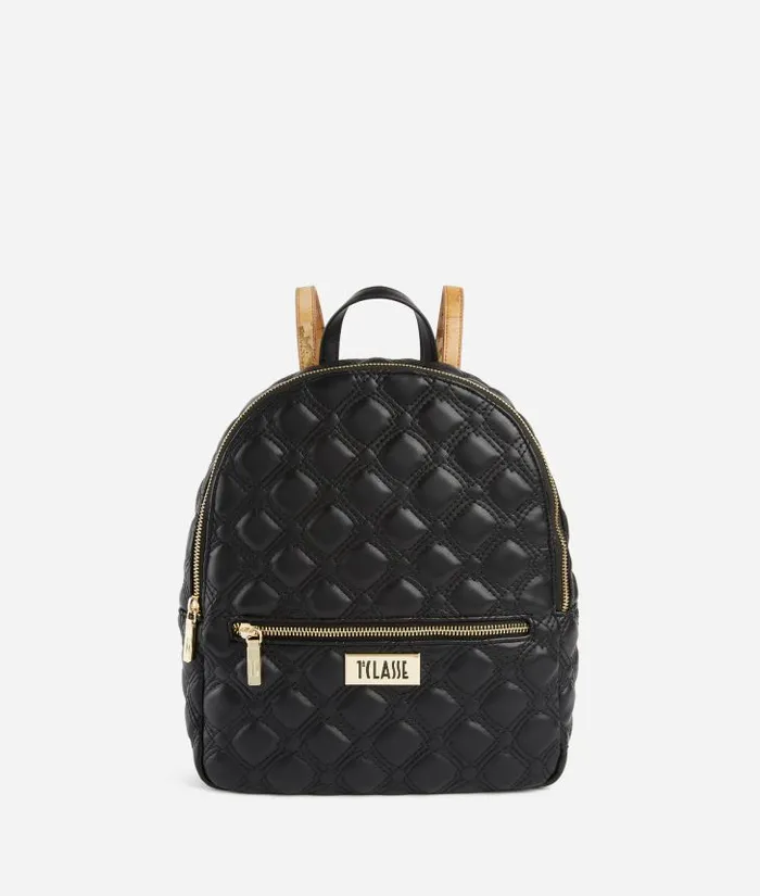 Woman Backpacks Bucket and Belt Bags Alviero Martini 1c Matelass Backpack Black Woman Backpacks Bucket and Belt Bags Alviero Martini 1c Matelass Backpack Black