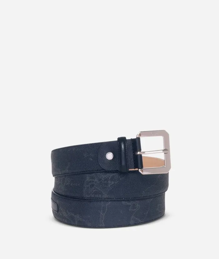 Woman Belts Alviero Martini Geo Black Belt With Metal Buckle