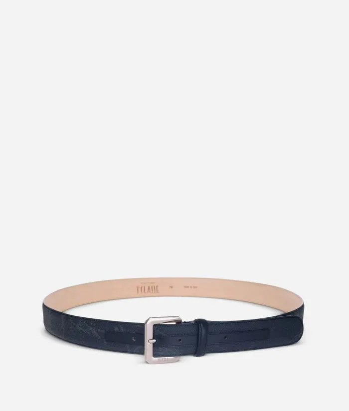 Woman Belts Alviero Martini Geo Black Belt With Metal Buckle