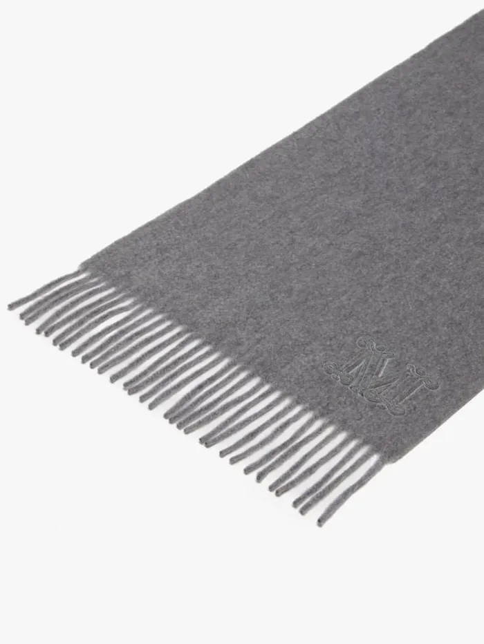 Woman Cashmere Stole Light Grey Maxmara Scarves And Foulards