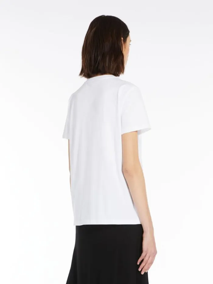 Woman Cotton Jersey Tshirt White Maxmara Tshirts Woman Cotton Jersey Tshirt White Maxmara Tshirts