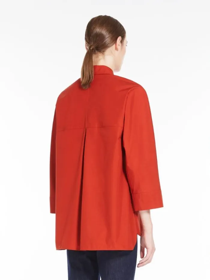 Woman Cotton Poplin Shirt Orange Maxmara Shirts And Tops Woman Cotton Poplin Shirt Orange Maxmara Shirts And Tops