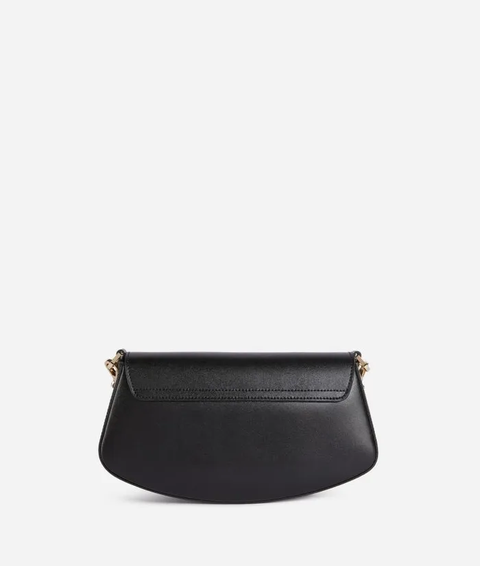 Woman Crossbody Bags Alviero Martini Winter Spirit Smooth Leather Flap Crossbody Bag Black