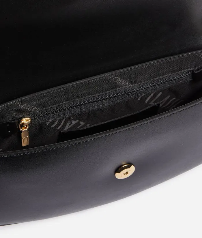 Woman Crossbody Bags Alviero Martini Winter Spirit Smooth Leather Flap Crossbody Bag Black