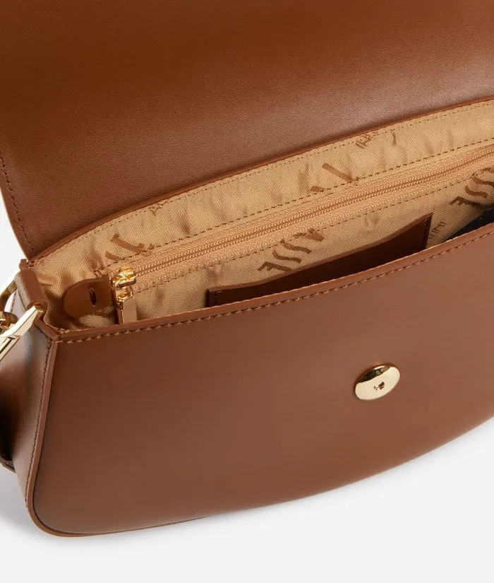 Woman Crossbody Bags Alviero Martini Winter Spirit Smooth Leather Flap Crossbody Bag Chestnut