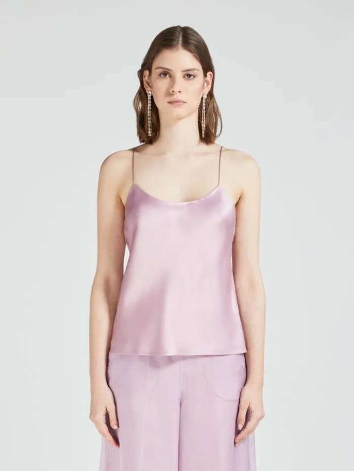 Woman Envers Satin Camisole Top Lilac Maxmara Shirts And Tops