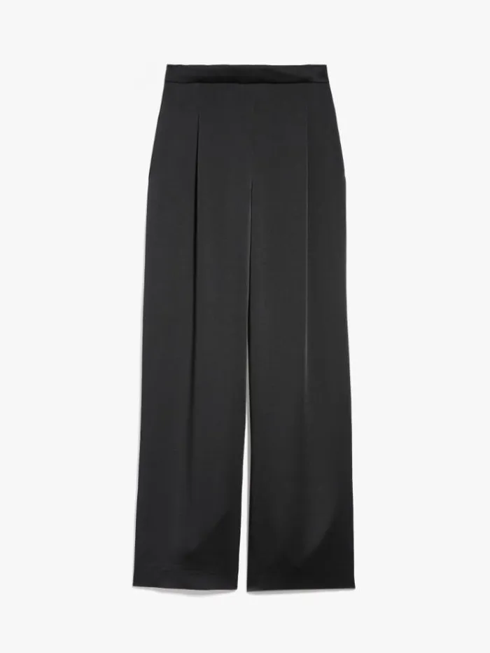 Woman Envers Satin Trouser Black Maxmara Trousers Woman Envers Satin Trouser Black Maxmara Trousers