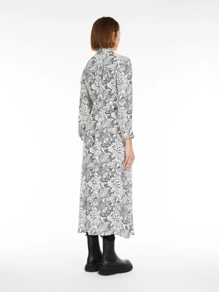 Woman Fit and Flare Viscose Shirt Dress Black Maxmara Dresses Woman Fit and Flare Viscose Shirt Dress Black Maxmara Dresses