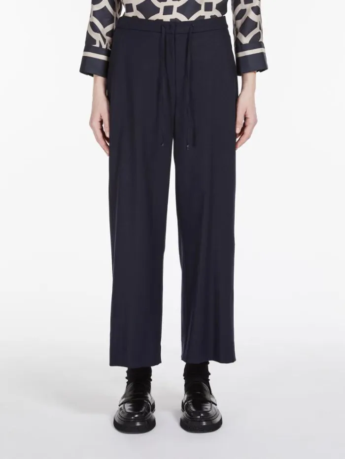 Woman Flannel Joggers Midnightblue Maxmara Trousers