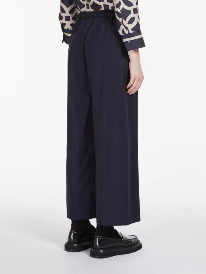 Woman Flannel Joggers Midnightblue Maxmara Trousers Woman Flannel Joggers Midnightblue Maxmara Trousers