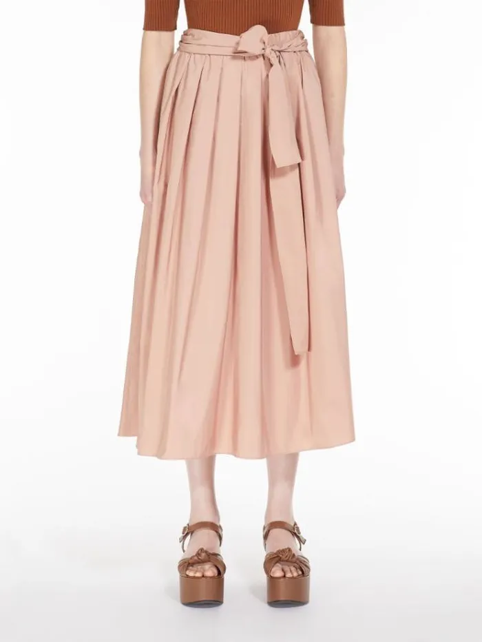 Woman Full Skirt In Taffeta Peach Maxmara Skirts