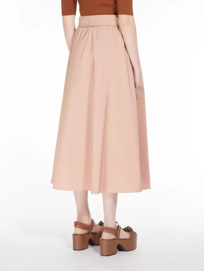 Woman Full Skirt In Taffeta Peach Maxmara Skirts Woman Full Skirt In Taffeta Peach Maxmara Skirts