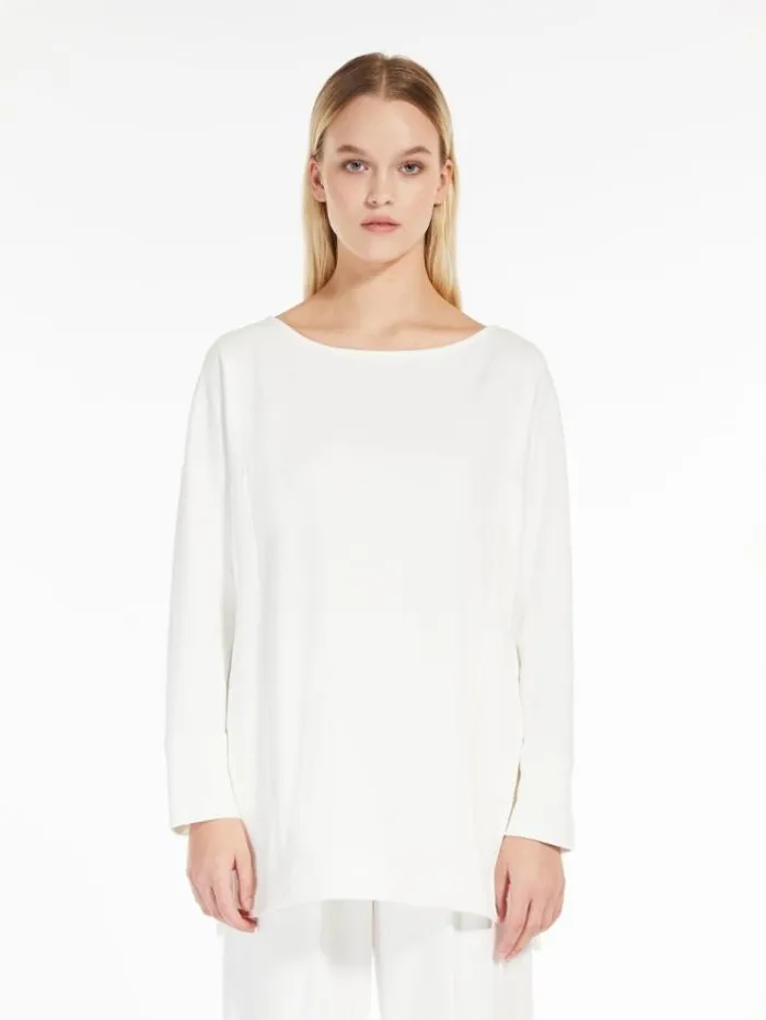Woman Jersey And Nylon Tunic White Maxmara Tshirts