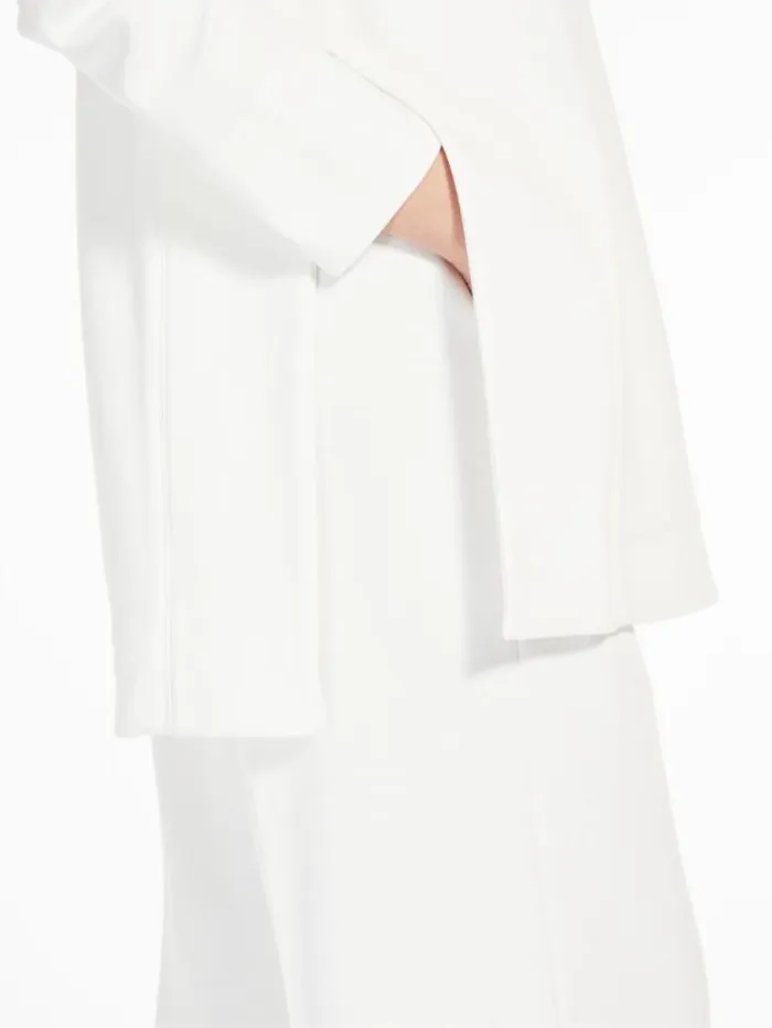 Woman Jersey And Nylon Tunic White Maxmara Tshirts Woman Jersey And Nylon Tunic White Maxmara Tshirts