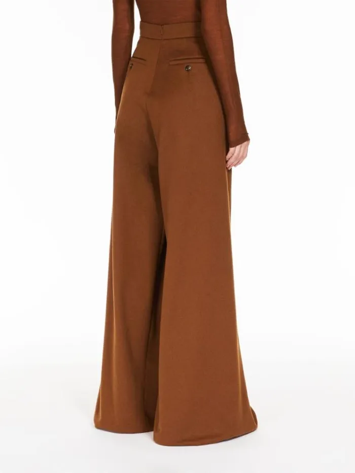 Woman Long Camel Colour Trousers Tobacco Maxmara Trousers Woman Long Camel Colour Trousers Tobacco Maxmara Trousers