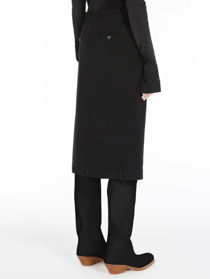 Woman Mirrorimage Midi Skirt Black Maxmara Skirts Woman Mirrorimage Midi Skirt Black Maxmara Skirts