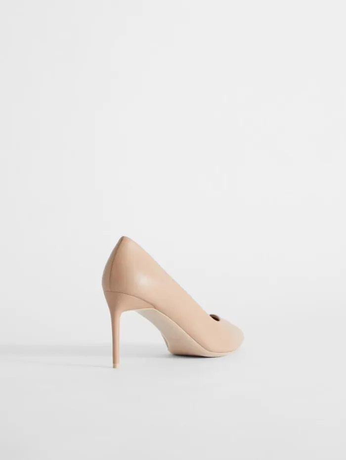 Woman Nappa Leather Court Shoes Powder Maxmara Dcollet Woman Nappa Leather Court Shoes Powder Maxmara Dcollet