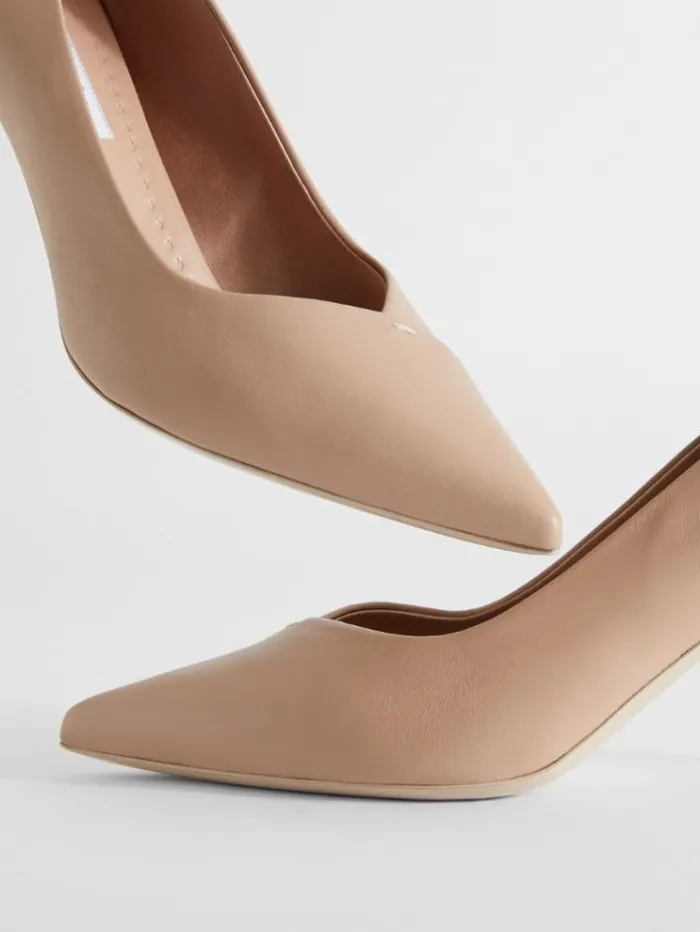 Woman Nappa Leather Court Shoes Powder Maxmara Dcollet Woman Nappa Leather Court Shoes Powder Maxmara Dcollet