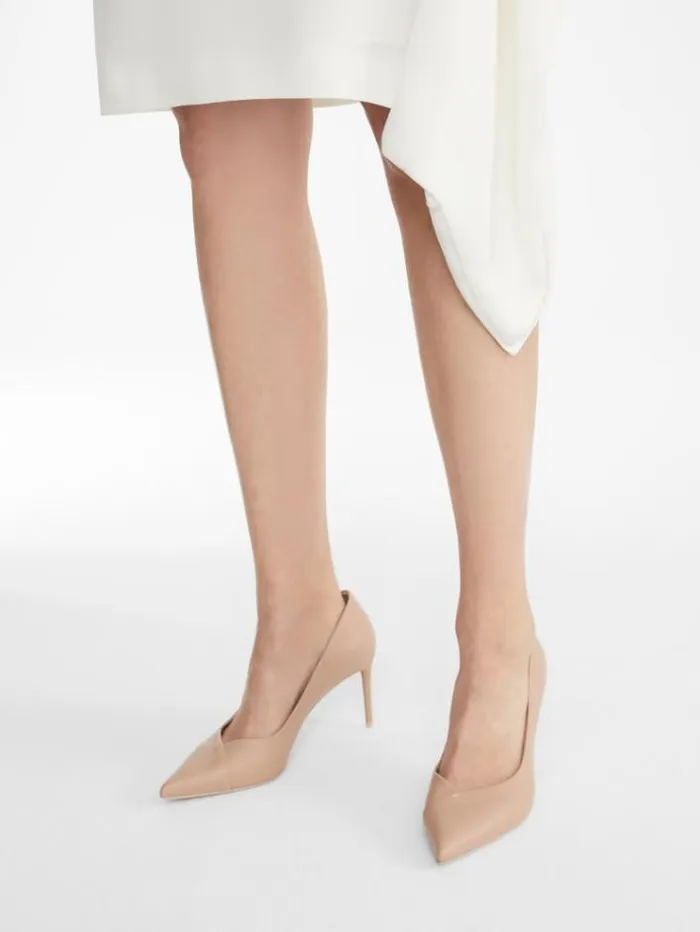Woman Nappa Leather Court Shoes Powder Maxmara Dcollet Woman Nappa Leather Court Shoes Powder Maxmara Dcollet