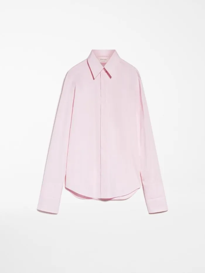 Woman Oxford Cloth Shirt Pink Maxmara Shirts And Tops Woman Oxford Cloth Shirt Pink Maxmara Shirts And Tops