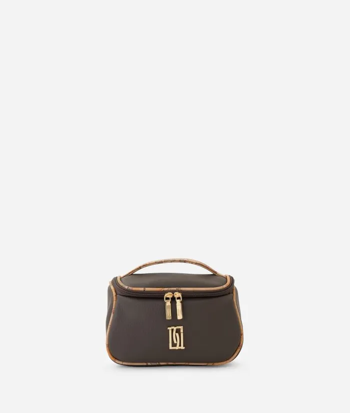Woman Pouches and Toiletry Bags Alviero Martini Mini Beauty Case With 1c Mirror Logo Dove Gray Woman Pouches and Toiletry Bags Alviero Martini Mini Beauty Case With 1c Mirror Logo Dove Gray